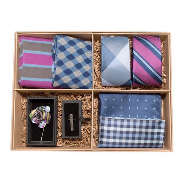The Tie Bar Azalea & Navy Box