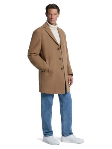 Camel wool-blend overcoat