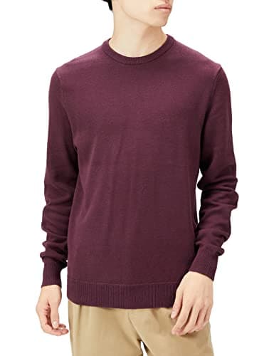 Burgundy cable-knit sweater