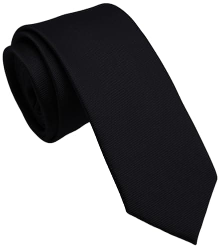 Black 2.5-inch slim tie