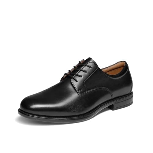 Black Leather Derby Shoes