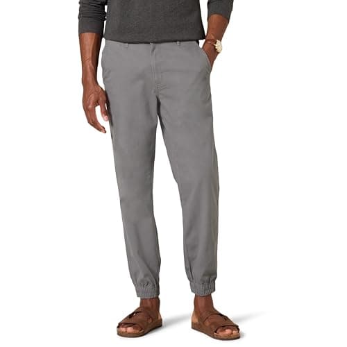 Dark-gray chino joggers