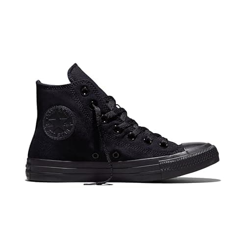 Black monochrome Chuck Taylor high tops