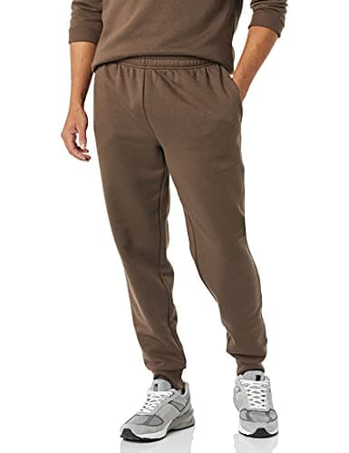 Medium-brown fleece joggers
