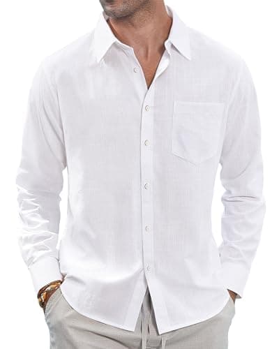 White linen-cotton shirt