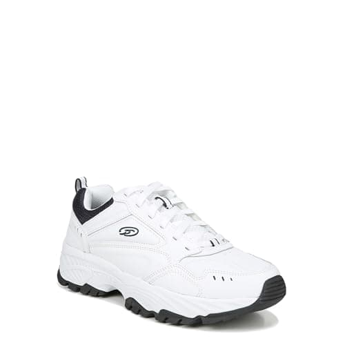 White wide-width sneakers