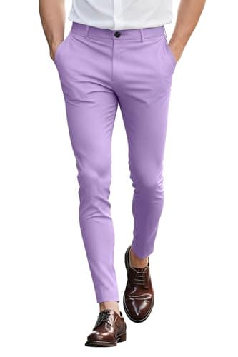 Purple slim-fit chinos