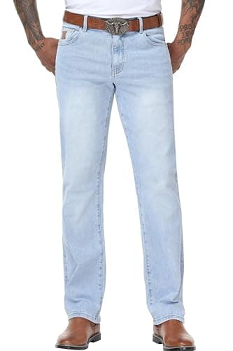 Light-blue straight jeans