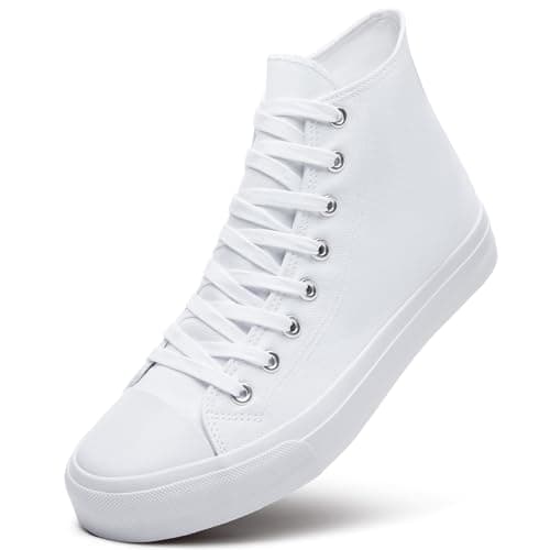 All-White High-Top Sneakers
