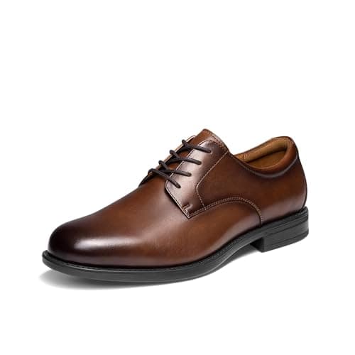 Brown leather dress shoes