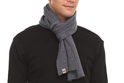 Gray wool scarf
