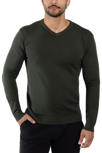 Olive V-Neck Sweater