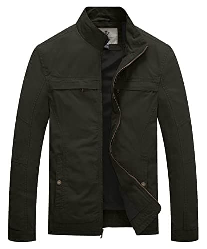 Army-green lightweight utility jacket