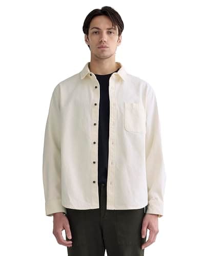 Bone cotton overshirt