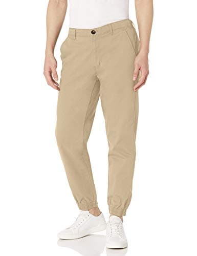 Khaki-brown chino joggers