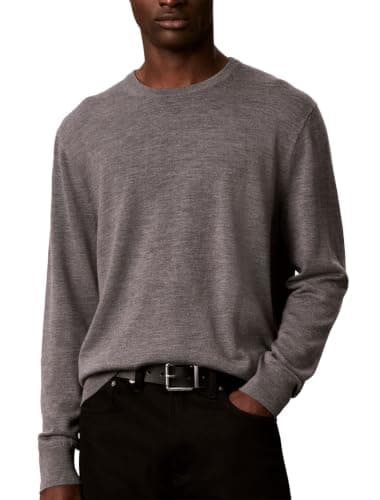 Grey merino crewneck sweater