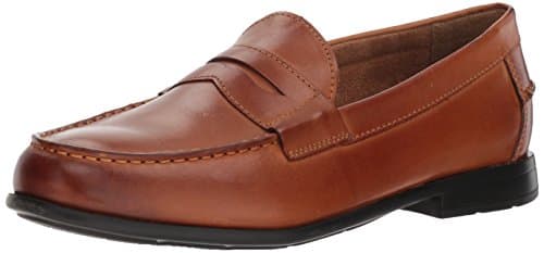 Cognac wide penny loafers