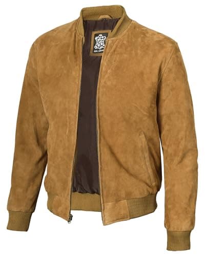 Light-brown real suede jacket