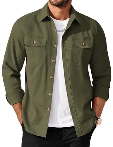 Olive green overshirt