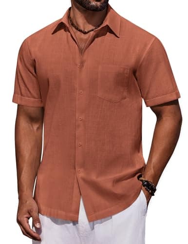 Burnt orange camp shirt