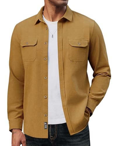 Mustard lightweight shirt jacket