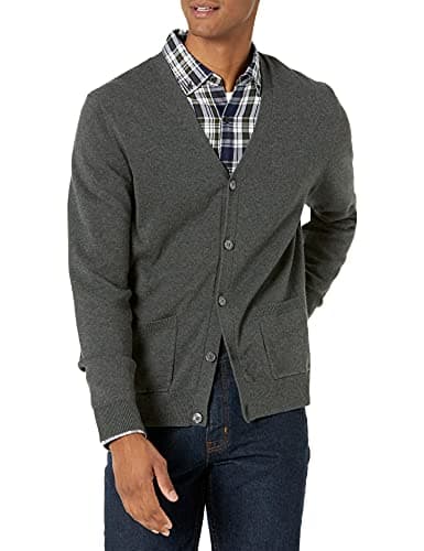 Charcoal V-Neck Cardigan