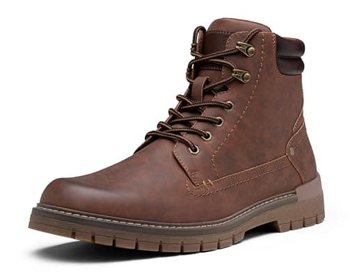 Brown Lace-Up Boots