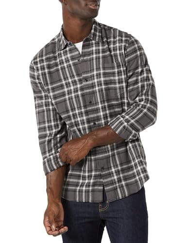 Gray-plaid flannel shirt