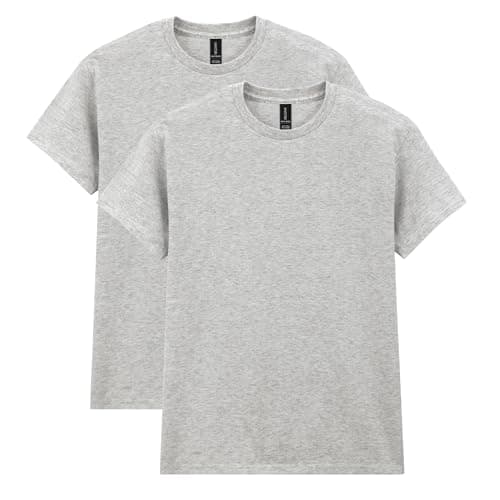 Gray crew-neck T-shirt