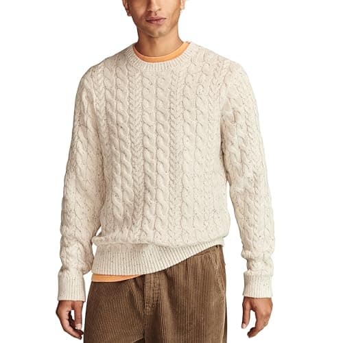 Cream cable-knit sweater