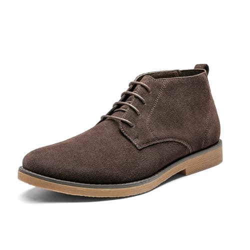Dark-brown suede chukka boots