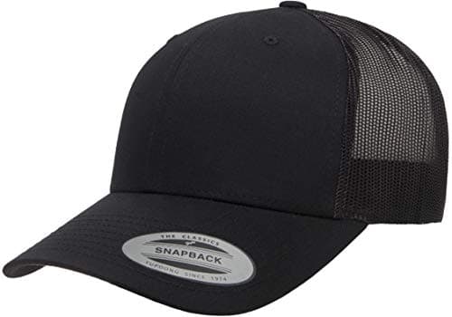 Black Mesh Trucker Cap