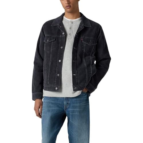 Black denim trucker jacket