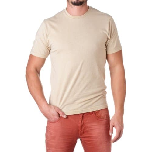 Cream crew-neck tee