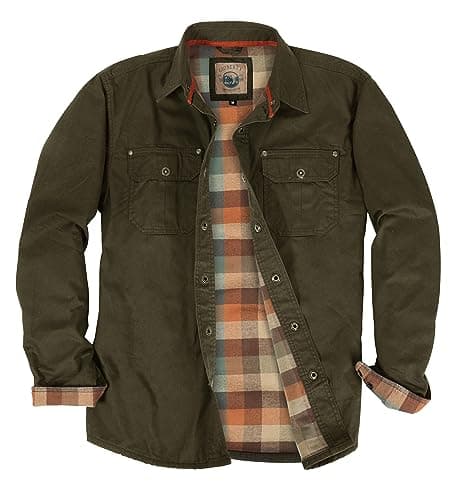Olive twill shirt jacket