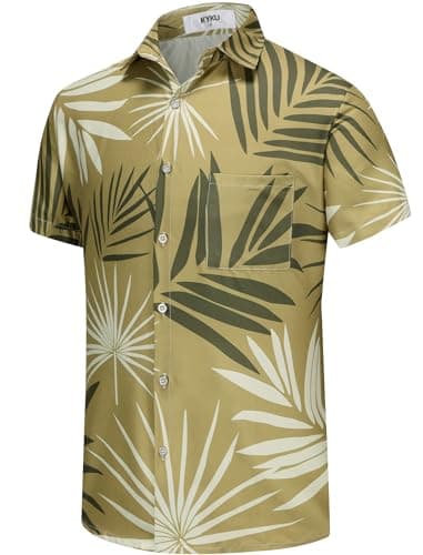 Olive Palm-Print Shirt