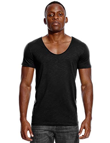 Black Scoop-Neck T-Shirt