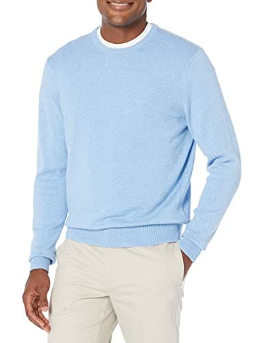 Light-blue cable-knit sweater