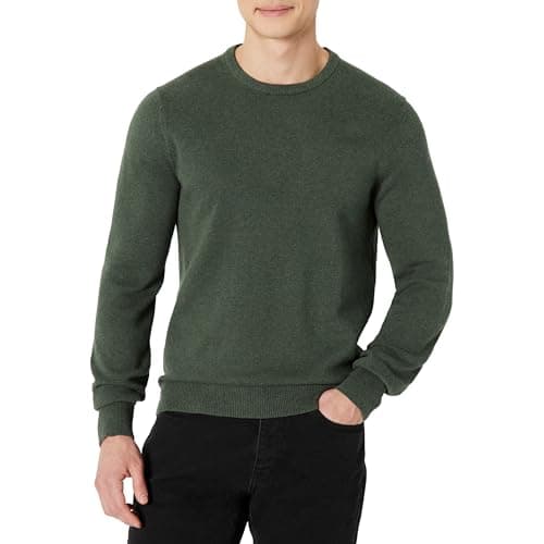 Dark olive cable-knit sweater