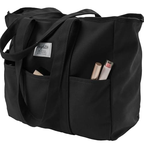 Black Canvas Travel Tote
