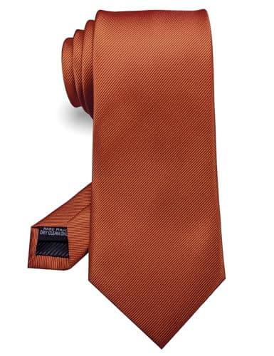 Rust silk necktie