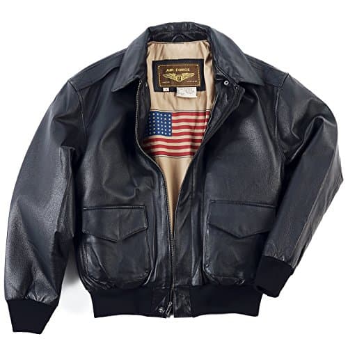 Black A-2 cowhide bomber jacket