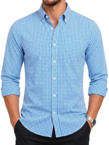 Blue gingham Oxford shirt