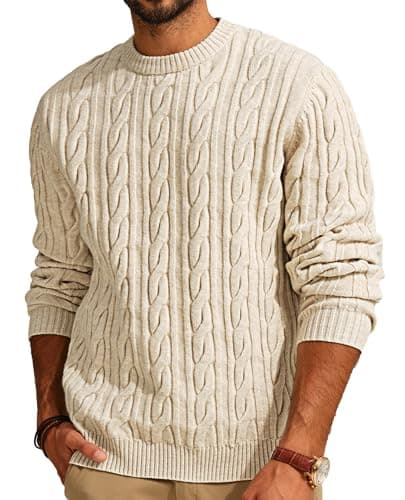 Light cable-knit sweater