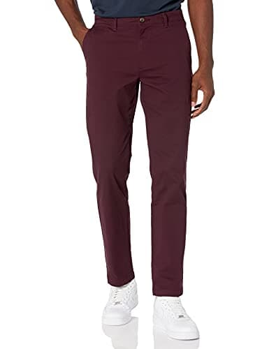 Burgundy straight chinos