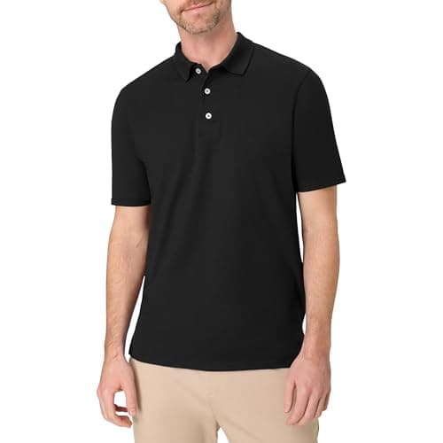 Black Short-Sleeve Polo