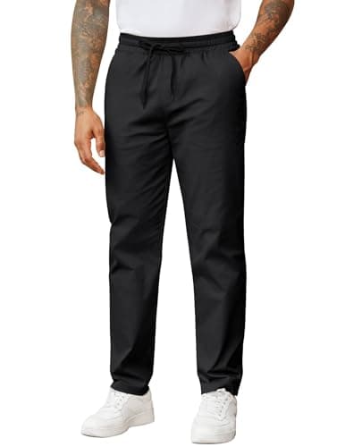 Black Drawstring Chinos