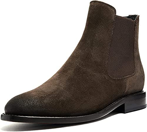 Dark Brown Suede Chelsea Boots