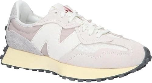 White & Gray New Balance 327 Sneakers