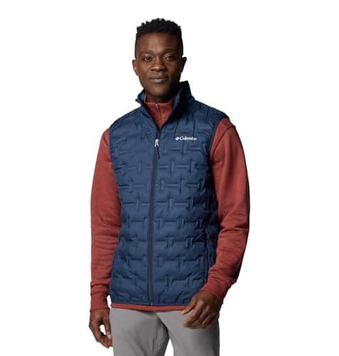 Collegiate navy down vest